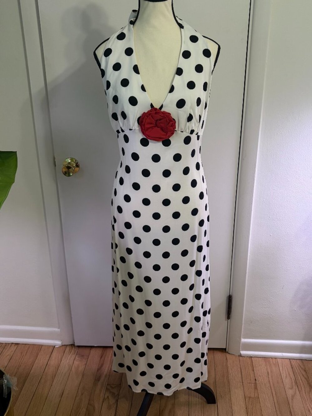 Sleeper Polka Dot Halter Dress